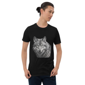 Kurzärmeliges Unisex-T-Shirt “Wolfskopf”