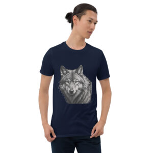 Kurzärmeliges Unisex-T-Shirt “Wolfskopf”