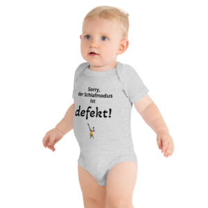 Kurzärmliger Baby-Einteiler “Schlafmodus defekt”