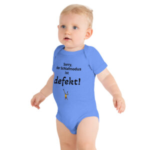 Kurzärmliger Baby-Einteiler “Schlafmodus defekt”