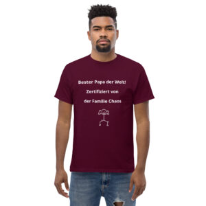 Klassisches Unisex T-Shirt “Vatertag – Familie Chaos”